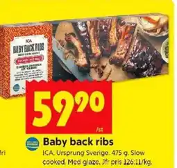ICA Kvantum Baby back ribs erbjuda