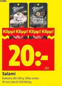 ICA Kvantum Salami erbjuda