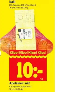 ICA Kvantum Apelsiner i nät erbjuda