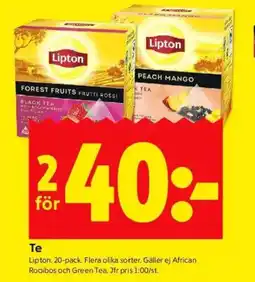 ICA Kvantum Te erbjuda