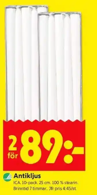 ICA Kvantum Antikljus erbjuda