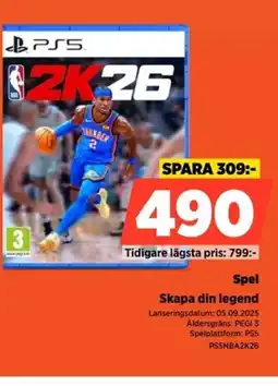 Power Spel Skapa din legend erbjuda
