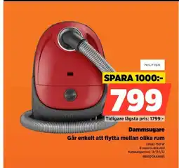 Power NILFISK Dammsugare Går enkelt att flytta mellan olika rum erbjuda