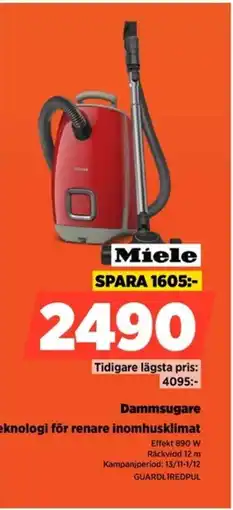 Power Miele Dammsugare AirClean-filter för frisk inomBaslåttFit-teknologi för renare inomhusklimat erbjuda