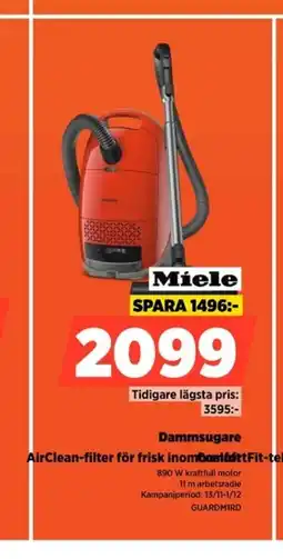 Power Miele airclean-filter för frisk inombaslåttfit-teknologi för renare inomhusklimat erbjuda