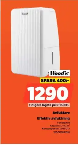 Power Wood's Avfuktare Effektiv avfuktning erbjuda