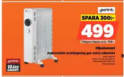 Power Point oljeelement automatisk avstängning ger extra säkerhet erbjuda