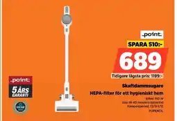 Power Point skaftdammsugare hepa-filter för ett hygieniskt hem erbjuda