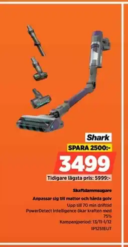 Power Shark Skaftdammsugare Anpassar sig till mattor och hårda golv erbjuda