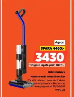 Power Dyson golvrengörare motroterande mikrofiberrullar erbjuda