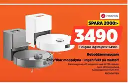 Power Roborock robotdammsugare en lyftbar moppdyna - ingen fukt på mattor! erbjuda