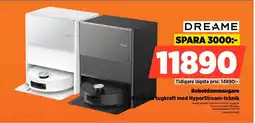 Power Dreame robotdammsugare 30 000 pa sugkraft med hyperstream-teknik erbjuda