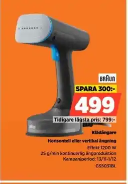 Power BRAUN Klädångare Horisontell eller vertikal ängning erbjuda