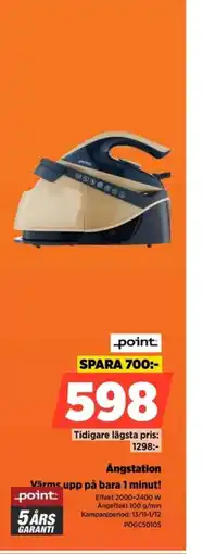 Power Point ångstation värms upp på bara 1 minut! erbjuda