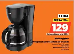 Power Senz kaffebryggare dropplåset gör det lättare att använda erbjuda