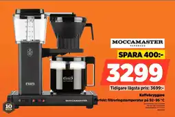 Power Moccamaster kaffebryggare perfekt filtreringstemperatur på 92-96 °c erbjuda