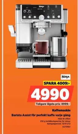 Power Ninja kaffemaskin barista assist för perfekt kaffe varje gång erbjuda