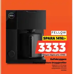 Power Fellow kaffebryggare anpassningsbara bryggprofiler erbjuda