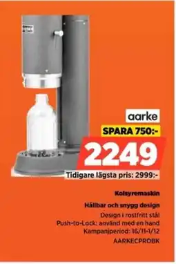 Power Aarke Kolsyremaskin Hållbar och snygg design erbjuda