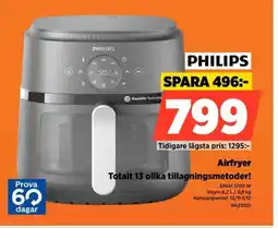 Power PHILIPS Airfryer Totalt 13 olika tillagningsmetoder! erbjuda