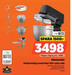 Power Chef matteo köksmaskin dubbelsidiga kontroller från varje sida erbjuda