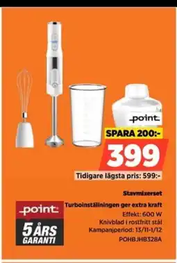 Power Point stavmixerset turboinställningen ger extra kraft erbjuda