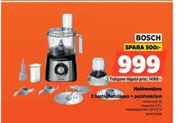 Power Bosch matberedare 2 hastighetslägen + pulsfunktion erbjuda