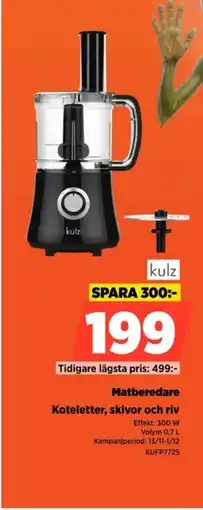 Power Kulz matberedare koteletter, skivor och riv erbjuda