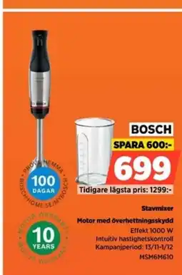 Power BOSCH Stavmixer Motor med överhettningsskydd erbjuda
