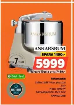 Power Ankarsrum köksmaskin erbjuda
