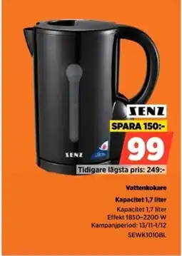 Power SENZ Vattenkokare Kapacitet erbjuda