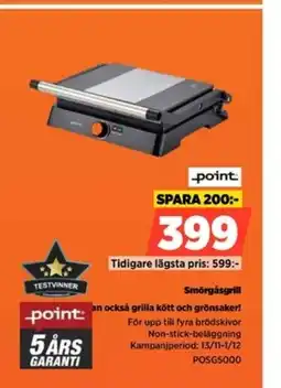 Power Point smörgåsgrill an också grilla kött och grönsaker! erbjuda