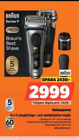 Power Braun rakapparat 6-i-1 rengörings- och laddstation ingår erbjuda