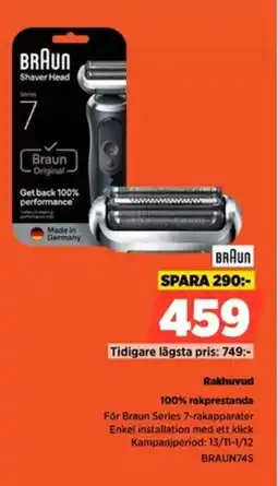 Power BRAUN Rakhuvud 100% rakprestanda erbjuda