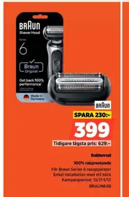 Power BRAUN Rakhuvud 100% rakprestanda erbjuda