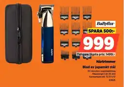 Power BaByliss Hårtrimmer Blad av japanskt stål erbjuda