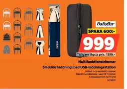 Power Babyliss multifunktionstrimmer sladdlös laddning med usb-laddningsstation erbjuda