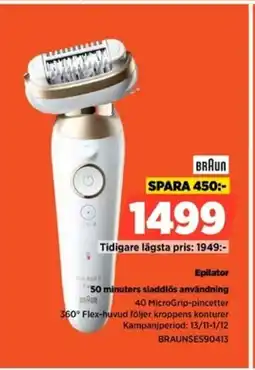 Power BRAUN Epilator 50 minuters sladdlös användning erbjuda