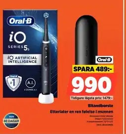 Power Eltandborste Etterlater en ren følelse i munnen erbjuda