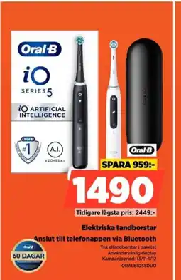 Power Oral-B Elektriska tandborstar Anslut till telefonappen via Bluetooth erbjuda