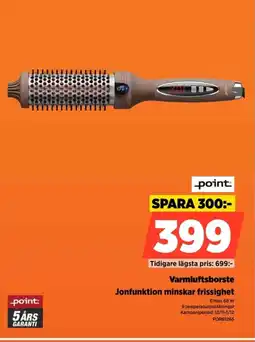 Power Point varmluftsborste jonfunktion minskar frissighet erbjuda