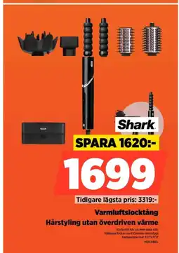 Power Shark Varmluftslocktång Hårstyling utan överdriven värme erbjuda