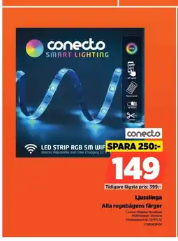 Power Conecto ljusslinga alla regnbågens färger erbjuda