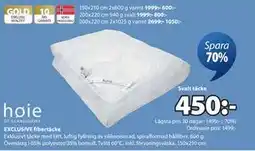 JYSK EXCLUSIVE fibertäcke erbjuda