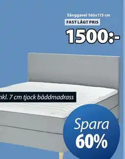JYSK Sänggavel 160x115 cm, SEK 1500 erbjuda