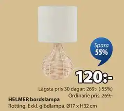 JYSK HELMER bordslampa, SEK 120 erbjuda