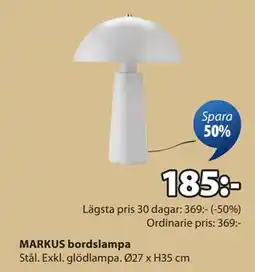 JYSK MARKUS bordslampa, SEK 185 erbjuda