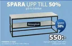 JYSK DOKKEDAL tv-bänk, SEK 550 erbjuda