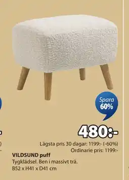 JYSK VILDSUND puff, SEK 480 erbjuda