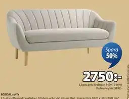 JYSK EGEDAL soffa, SEK 2750 erbjuda